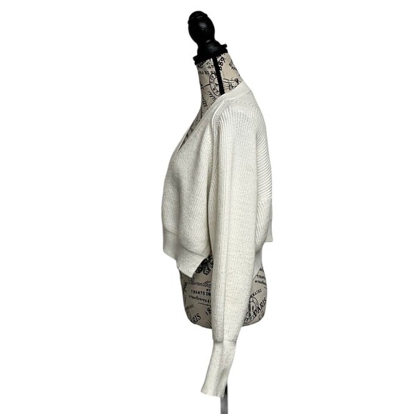 LULUS Cardigan Sweater Top Cuddly Moments Ivory Ribbed Balloon Sleeve Size M - Picture 4 of 10